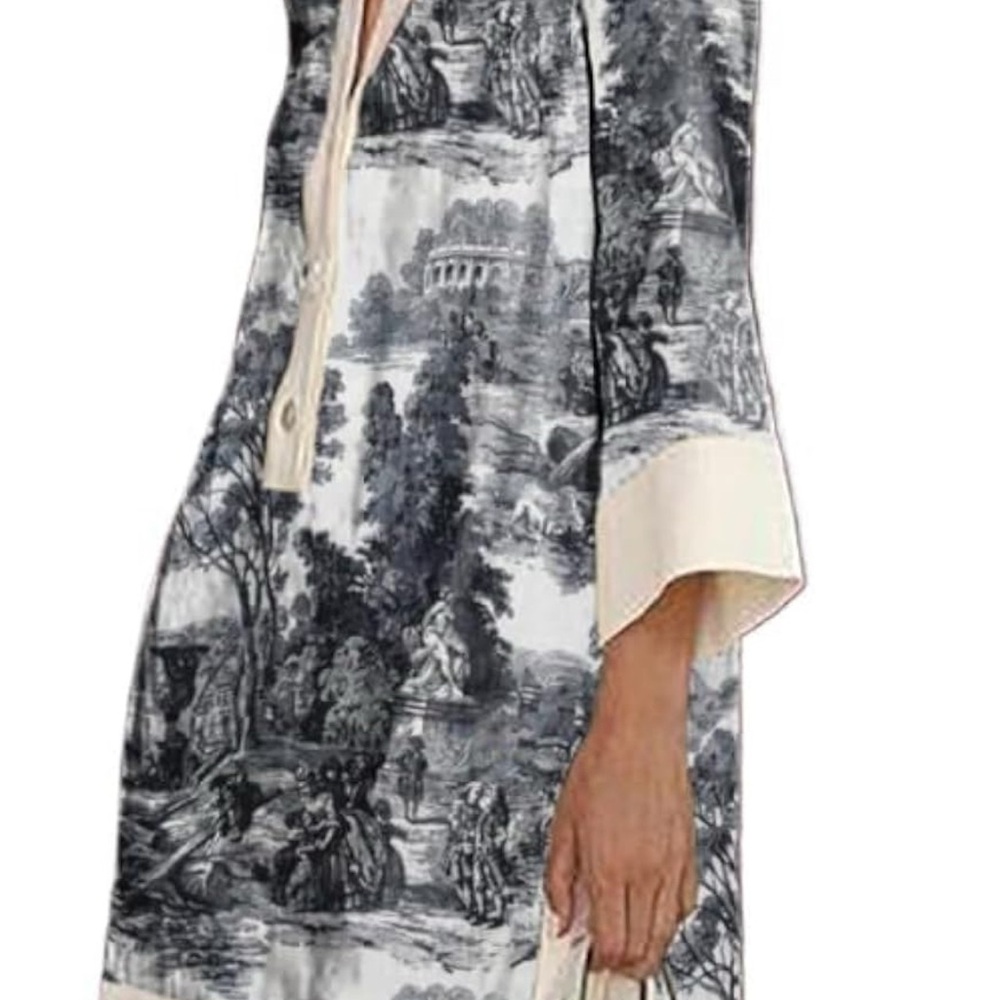 Chic Monochrome Women's Robe